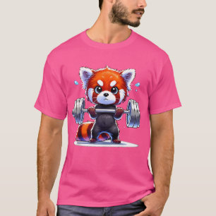 Camiseta Kawaii Red Panda Weising Engraçado Malhação Gym