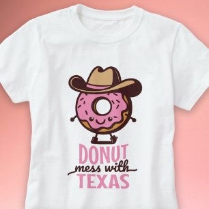Camiseta Kawaii Rosquinha Mess com a saia-branca do Texas