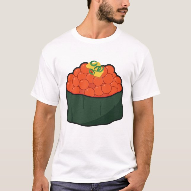 Camiseta Kawaii Salmon Sushi - Kawaii Foodies (Frente)