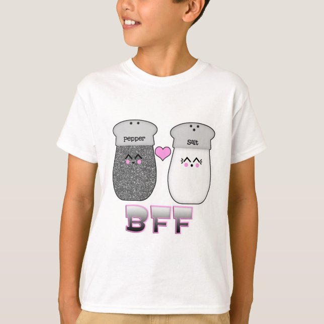 Camiseta Kawaii Salt n Pepper BFF (Frente)