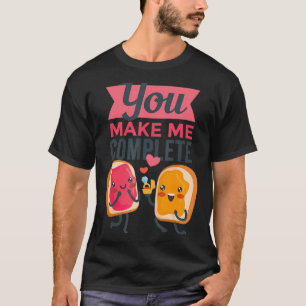 Camiseta Kawaii Sandwich Você Me Faz Completar Noivado