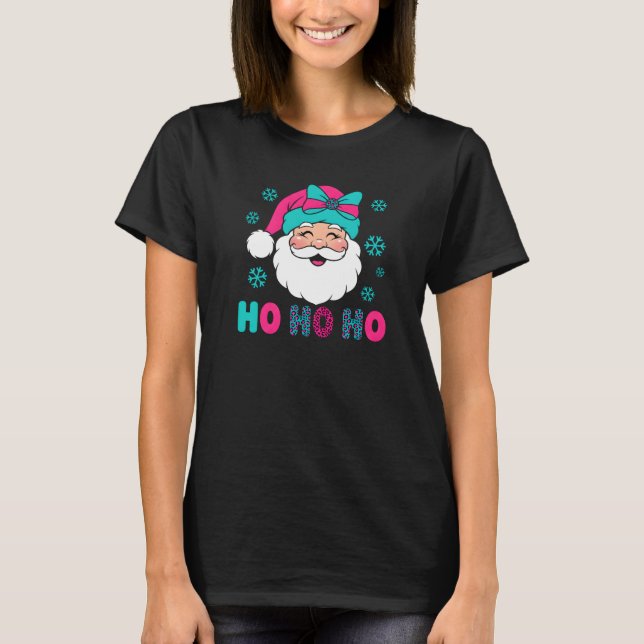 CAMISETA KAWAII SANTA FACE LEOPARD HO HO (Frente)