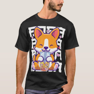 Camiseta Kawaii Shiba Inu Dog Bubble Tea Boba Anime Gifts G