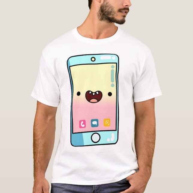 Camiseta Kawaii Smartphone (Frente)