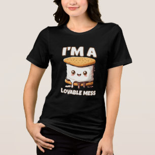 Camiseta Kawaii S'mores Eu Sou uma Bagunça Adorável Marshma