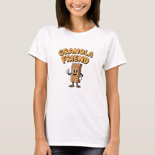 Camiseta Kawaii Snacks: Bela Arte Granola (Frente)