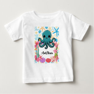 Camiseta Kawaii sob o polvo marinho