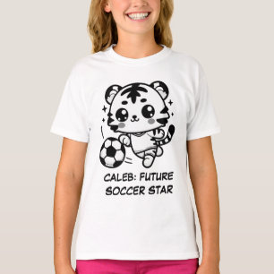 Camiseta Kawaii Soccer Tiger