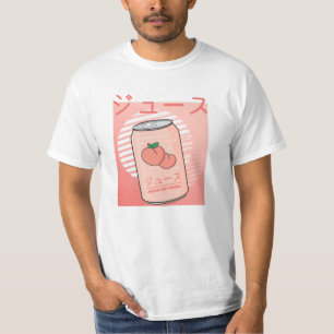 Camiseta Kawaii Soft Drink Aestética Japonês Sumo de Pês