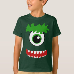 Camiseta Kawaii sorrindo Um Monstro Olhado