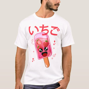 Camiseta Kawaii Strawberry Ice Pop