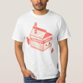 Camiseta Kawaii Strawberry Milk Carton - Cute Aesthetic Art