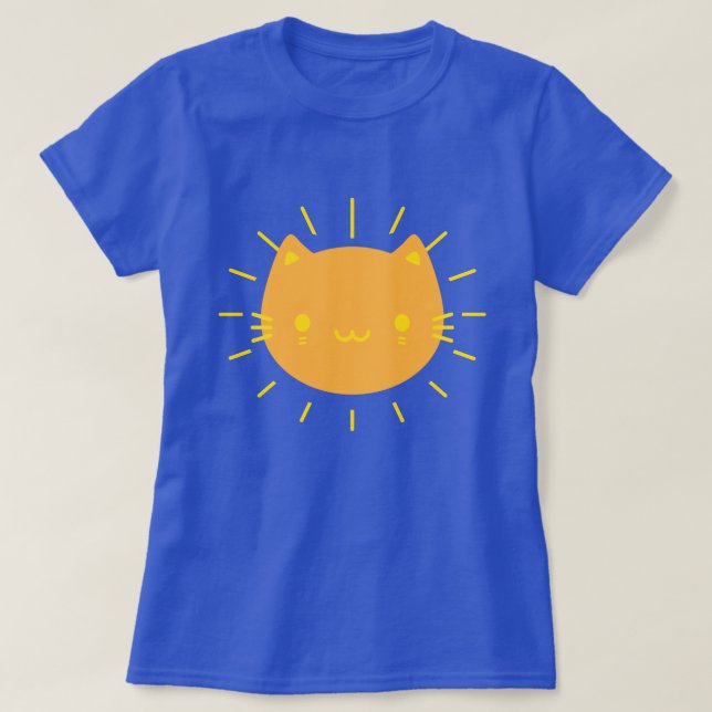 Camiseta Kawaii Sunshine Cat (Frente do Design)