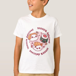 Camiseta kawaii sushi com citações engraçadas para amante n