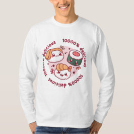 Camiseta kawaii sushi com citações engraçadas para amante n