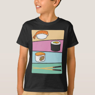 Camiseta Kawaii Sushi Comida japonesa Maki Nigiri Chopstick
