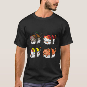Camiseta Kawaii Sushi Gats Sushi