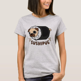 Camiseta Kawaii Sushi Pug Mashup Funny Dog Lover Gift
