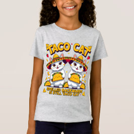 Camiseta Kawaii Taco Cat Palindrome Fiesta Art