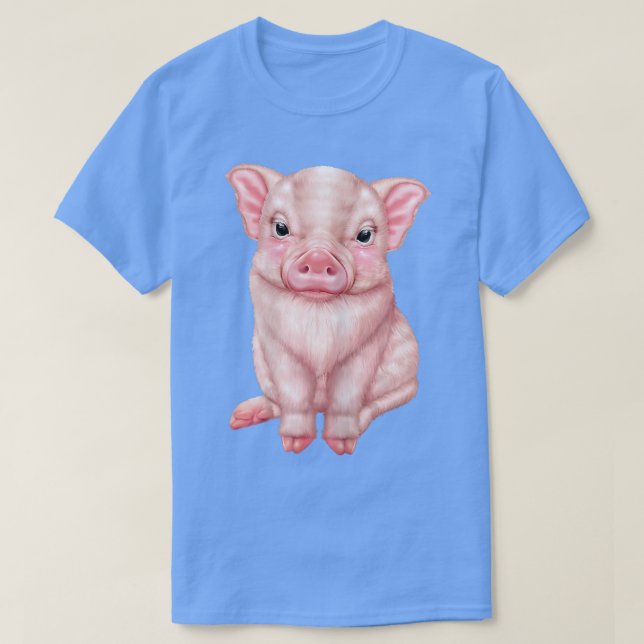 Camiseta Kawaii Teecup Pig Puppy Roupas Para Garotas Adoles (Frente do Design)