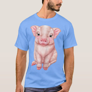 Camiseta Kawaii Teecup Pig Puppy Roupas Para Garotas Adoles