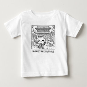 Camiseta Kawaii Tigers no Templo de Asakusa, Tóquio