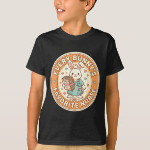 Camiseta Kawaii todo coelho enfermeira favorita cute Páscoa