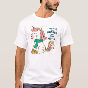 Camiseta Kawaii Unicorn Inverno e Hoodies