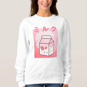 Camiseta Kawaii - Vaca Retro Japonês - Milkshake De Morang