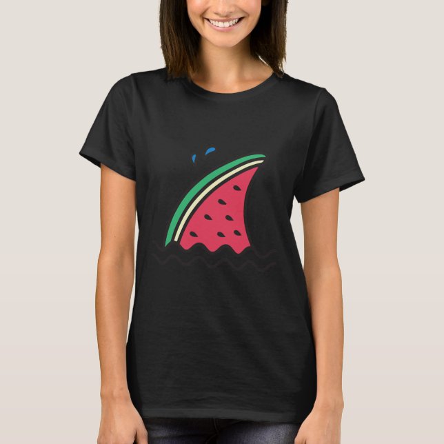Camiseta Kawaii Watermelon Sharon Fin Funny Family Summer V (Frente)