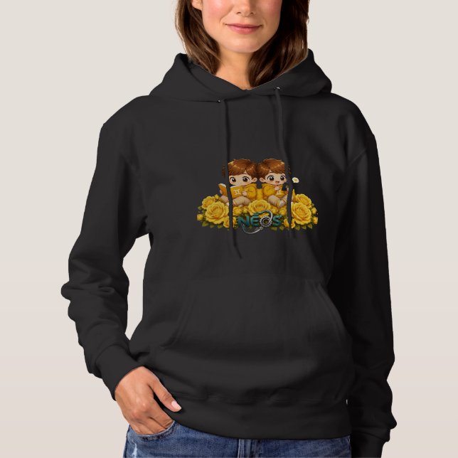 Camiseta Kawaii Zodíaco Neos Gêmeos (Frente)