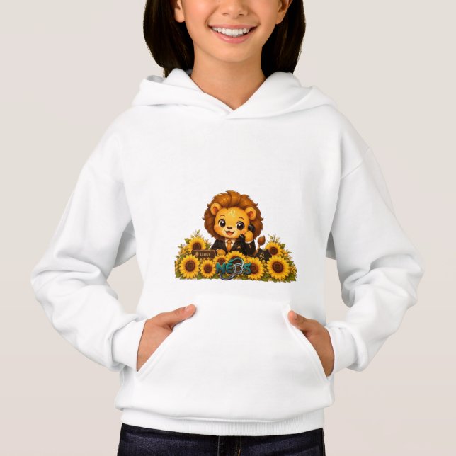 Camiseta Kawaii Zodíaco Neos Leão (Frente)