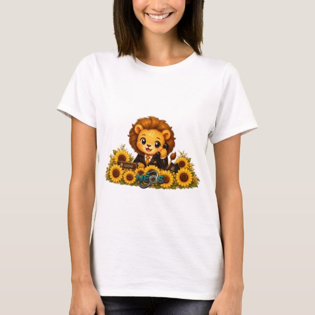 Camiseta Kawaii Zodíaco Neos Leão (Frente)