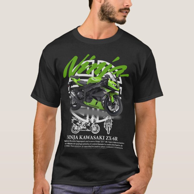 Camiseta Kawasaki Ninja - Estilo esportivo elegant (Frente)