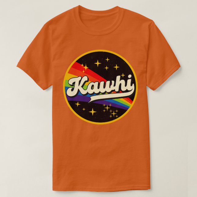 Camiseta Kawhi Rainbow No Space Vintage Style (Frente do Design)