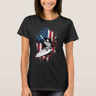 Camiseta Kayak American Flag, Legal Kayaking, Remando Paddl