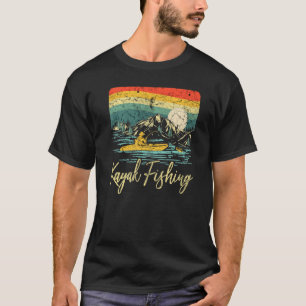 Camiseta Kayak Fisheries Vintage Retro Canoeiro Barco Lago 