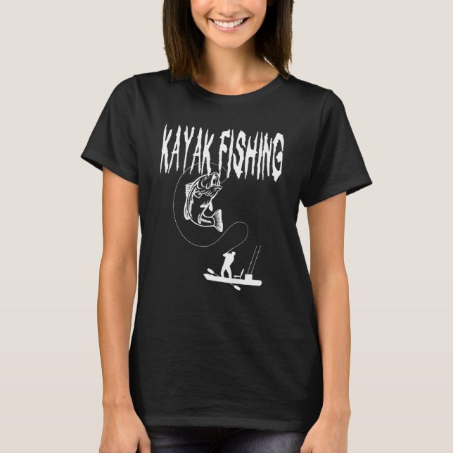 Camiseta Kayak Fishing Bass Angler Fishing Paddling (Frente)