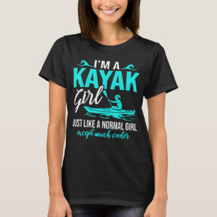 Camiseta Kayak Girl Cooler Kayaker Kayaking Paddling Boatin