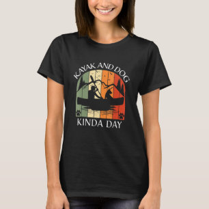 Camiseta Kayak Kayaking Barco de Cachorro Verão Roupa