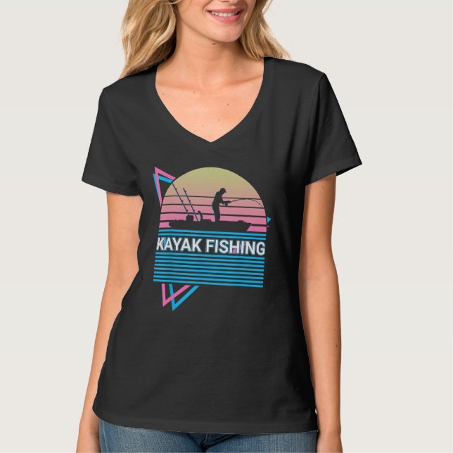 Camiseta Kayak Kayaking Retro Kayak Fishing (Frente)