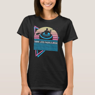 Camiseta Kayak Kayaking Retro Pense Menos Maçã Mais