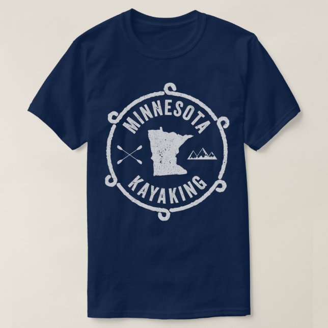 Camiseta Kayak Minnesota Kayaking White Gift Light (Frente do Design)