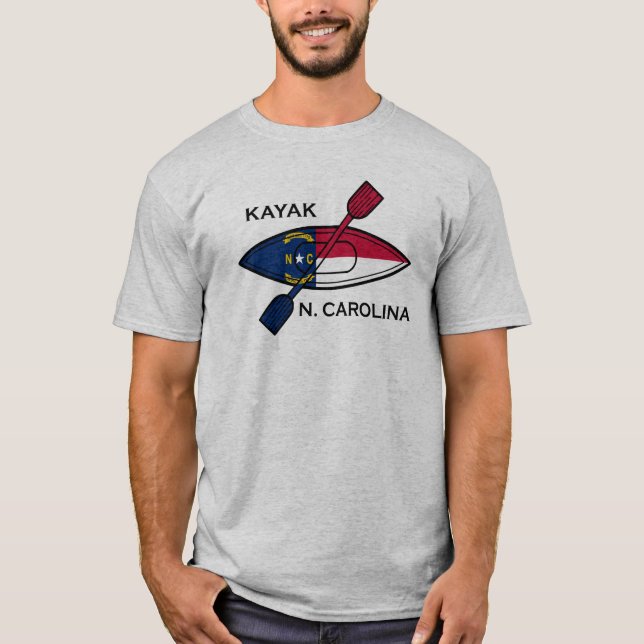 Camiseta Kayak North Carolina Flag (Frente)