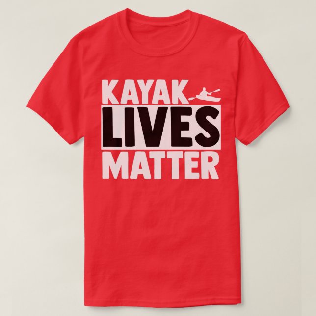 Camiseta Kayak Paddling Água Branca Removendo Barco Kayakin (Frente do Design)