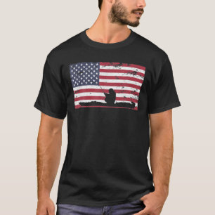 Camiseta Kayak Pesca pavilhão americano
