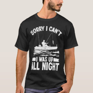 Camiseta Kayak pescando a noite toda Kayaking Angler Fisher