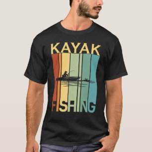 Camiseta Kayak Pescar Homens E Mulheres Vintage Kayaking