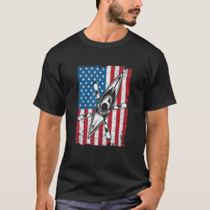 Camiseta Kayak USA Flag Engraçado Canoeiro Americano Kayaki