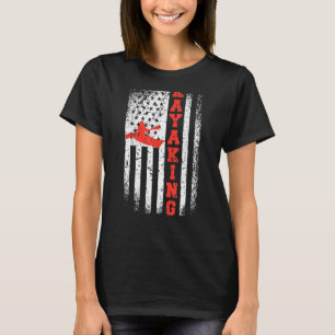 Camiseta Kayaking American Flag Kayak Usa Canoe Patriotic K